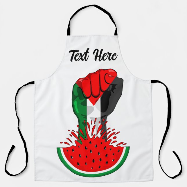 Palestine resistance fist on Watermelon Apron (Front)