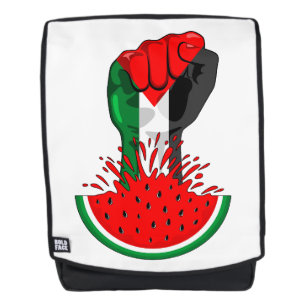 Palestine resistance fist on Watermelon Backpack