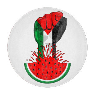 Palestine resistance fist on Watermelon Cutting Board