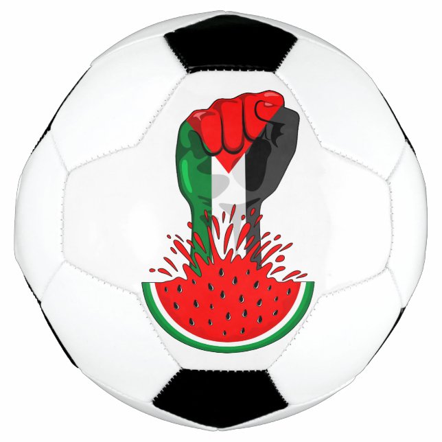 Palestine resistance fist on Watermelon Football (Front)