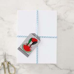 Palestine resistance fist on Watermelon Gift Tags