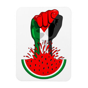 Palestine resistance fist on Watermelon Magnet