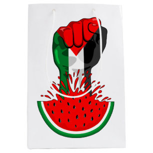 Palestine resistance fist on Watermelon Medium Gift Bag