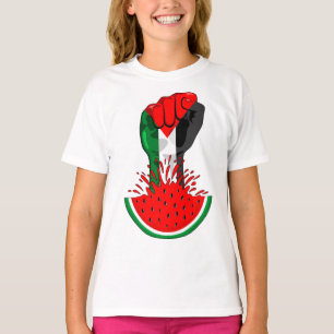 Palestine resistance fist on Watermelon T-Shirt