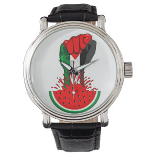 Palestine resistance fist on Watermelon Watch