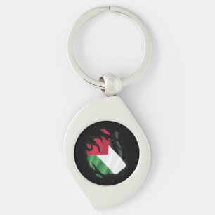 Palestine Ripped Flag Key Ring