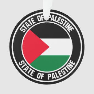 Palestine Round Emblem Ornament