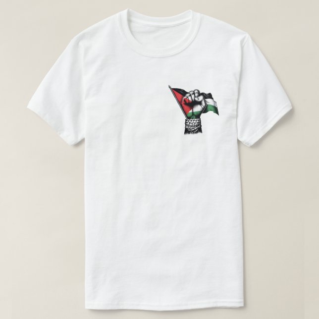 Palestine Solidarity Fist Flag Tee (Design Front)