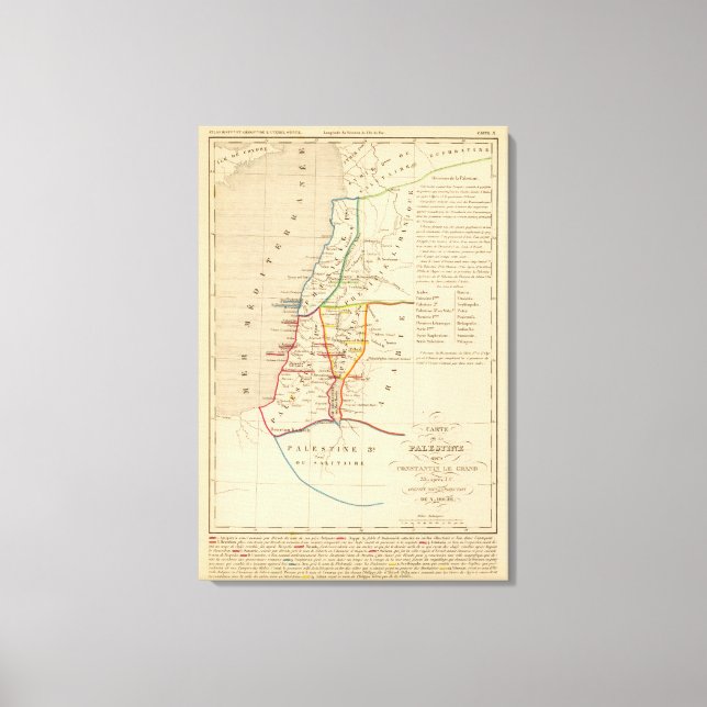 Palestine sous Constantin le Grand, 330 apres JC Canvas Print (Front)