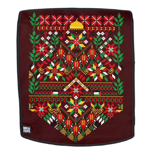 Palestine Tatreez Traditional Embrodery Backpack (Removable Face)