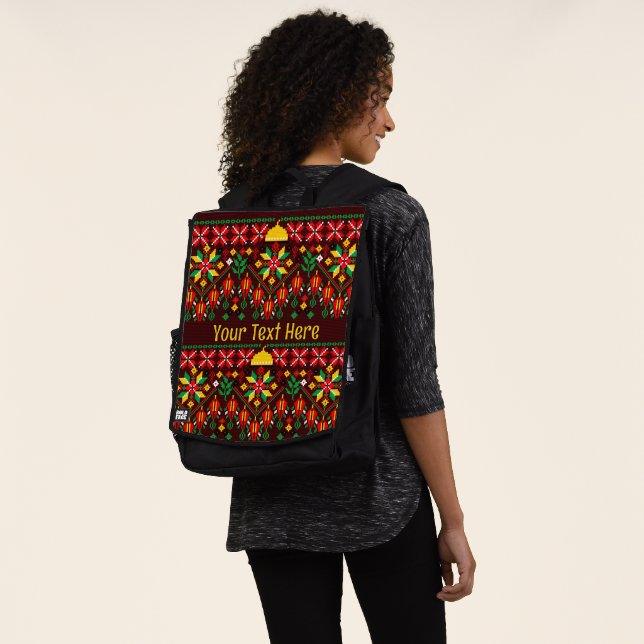Palestine Tatreez Traditional Embrodery Backpack (Worn)