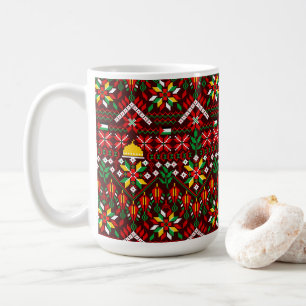 Palestine Tatreez Traditional Embrodery Coffee Mug
