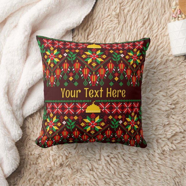 Palestine Tatreez Traditional Embrodery Cushion (Blanket)