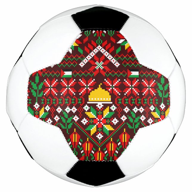 Palestine Tatreez Traditional Embrodery Football (Front)