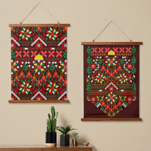 Palestine Tatreez Traditional Embrodery Hanging Tapestry