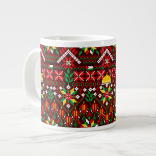 Palestine Tatreez Traditional Embrodery Large Coffee Mug