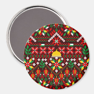 Palestine Tatreez Traditional Embrodery Magnet