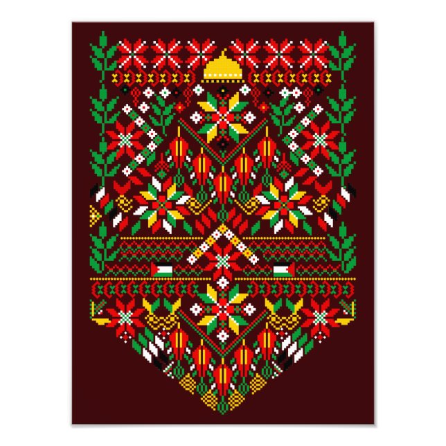 Palestine Tatreez Traditional Embrodery Photo Print (Front)