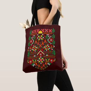 Palestine Tatreez Traditional Embrodery Tote Bag
