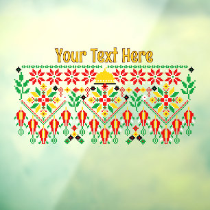 Palestine Tatreez Traditional Embrodery Window Cling