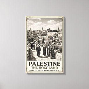 Palestine The Holy Land Vintage Travel Art Canvas Print