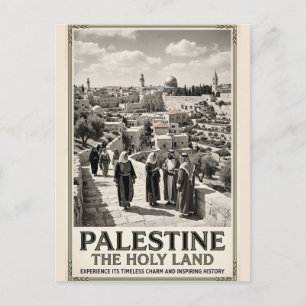 Palestine The Holy Land Vintage Travel Art Postcard