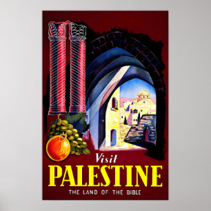Palestine Travel Poster Palestinian Art Print 
