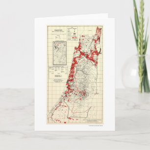 Palestine Village Map 1949 Card
