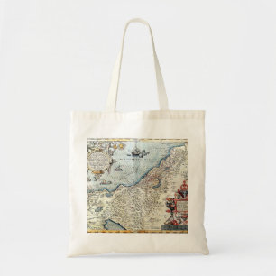 Palestine vintage pictorial map tote bag