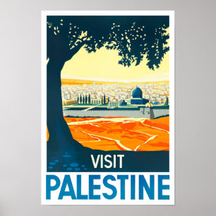 Palestine vintage travel poster