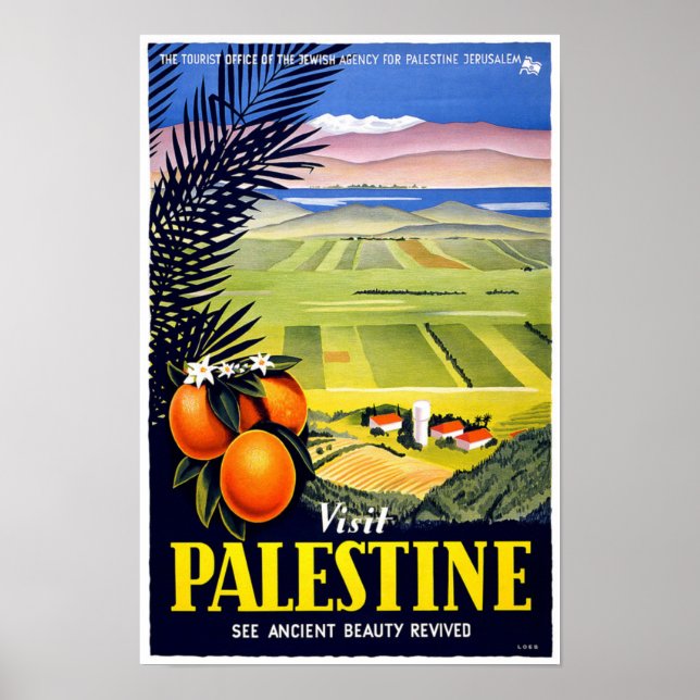 Palestine Vintage Travel Poster (Front)