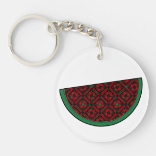 Palestine watermelon Embroidery red tatreez  Key Ring