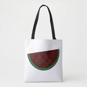 Palestine watermelon Embroidery red tatreez Tote Bag