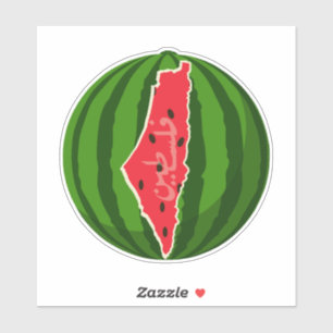 Palestine Watermelon Flag Map. Free Palestinians