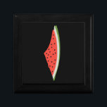 Palestine Watermelon Flag Map. Free Palestinians. Gift Box<br><div class="desc">After the six-day war in 1967, the Israeli government banned the Palestinian flag. The watermelon took its place due to it sharing the colours of the flag: red, black, white, and green. the fruit can be seen from the stone walls of Gaza to the galleries of Ramallah, hinting at the...</div>