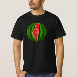 Palestine Watermelon Flag Map. Free Palestinians.  T-Shirt