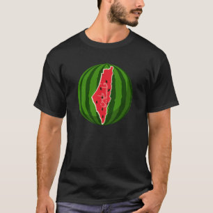 Palestine Watermelon Flag Map. Free Palestinians.  T-Shirt