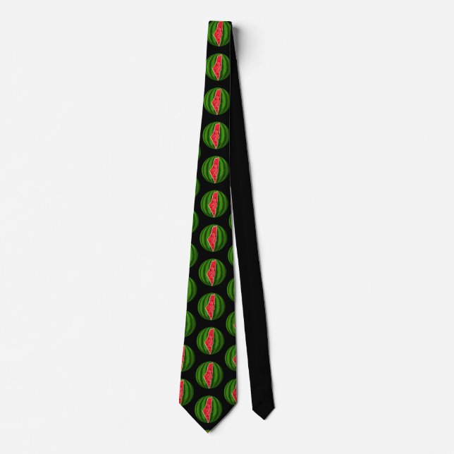 Palestine Watermelon Flag Map. Free Palestinians.  Tie (Front)