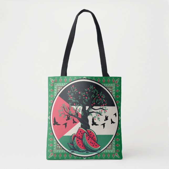 palestine watermelon - Freedom for Palestinians  Tote Bag (Front)