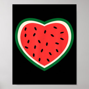 Palestine Watermelon Vintage Palestinian Colours Poster