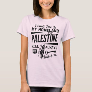 Palestine Will Always Live Inside Of Me-Blk T-Shirt