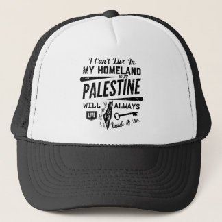 Palestine will always live inside of me-blk trucker hat