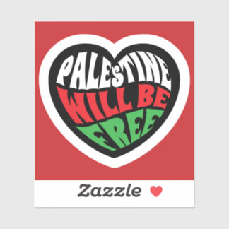 Palestine Will be Free 3x3 Stickers