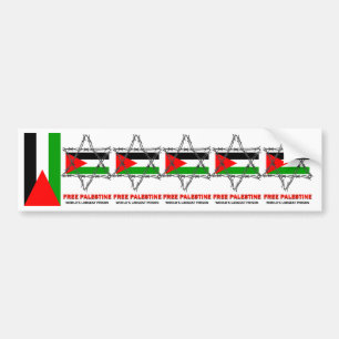 PALESTINE: WORLD'S LARGEST PRISON BUMPER STICKER