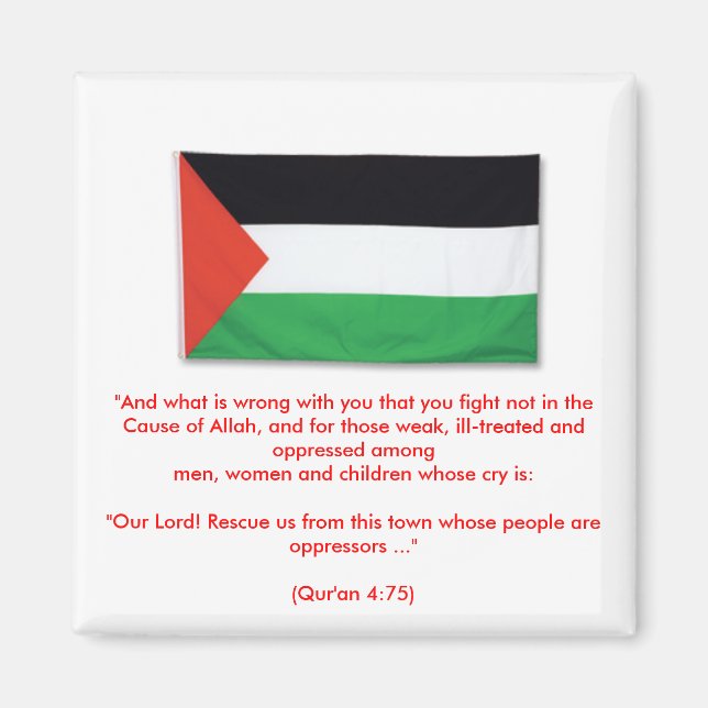 PalestineFlagBig08, "And what is wrong with you... Magnet (Front)