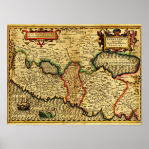 PalestinePanoramic MapPalestine 4 Poster