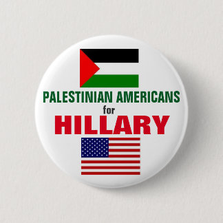 Palestinian Americans for Hillary 2016 6 Cm Round Badge