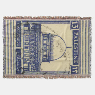 palestinian ancient stamp 1920_  palestine folklor throw blanket