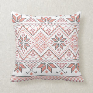 Palestinian Arabic Tatreez Embroidery Pattern Cushion