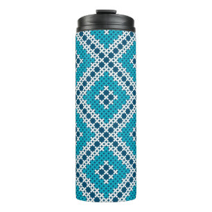 Palestinian Arabic Traditional Embroidery Pattern Thermal Tumbler